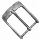 Casual style natural antique silver plated buckles metal zinc alloy made with nickel-free matte coating for men belt