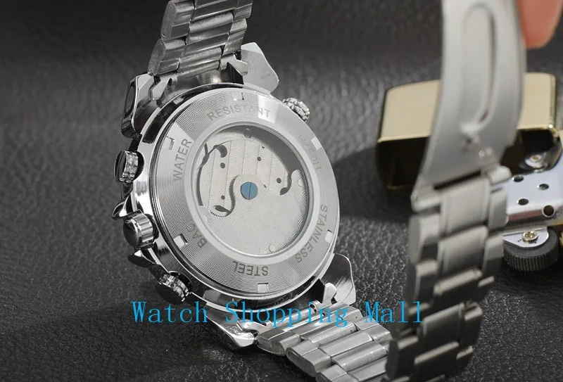New Fashion Black Tourbillon mechanical Watches ,Men's Classic Transparent Steampunk Wrist watch Gift Relogio Masculino