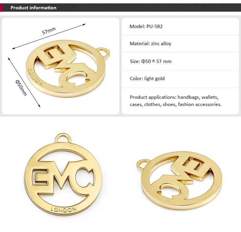 Custom Handbag Metal Tags
