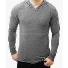 Mens Long Sleeve Thin Cotton Gym Sport Lightweight Hoodie