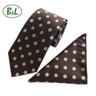 Luxury Men's Neckties,100% Italian Microfiber Handmade Polka Dots silk tie