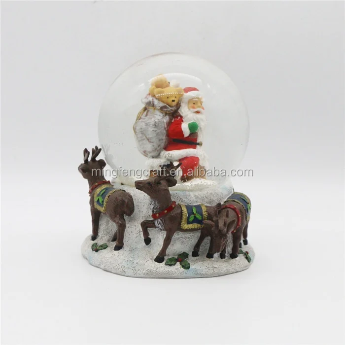 mf998 style christmas snow globe material polyresin   glass