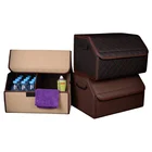 2018 Hot Sell Car Trunk Organizer Storage Units Leather Trunk Organizer