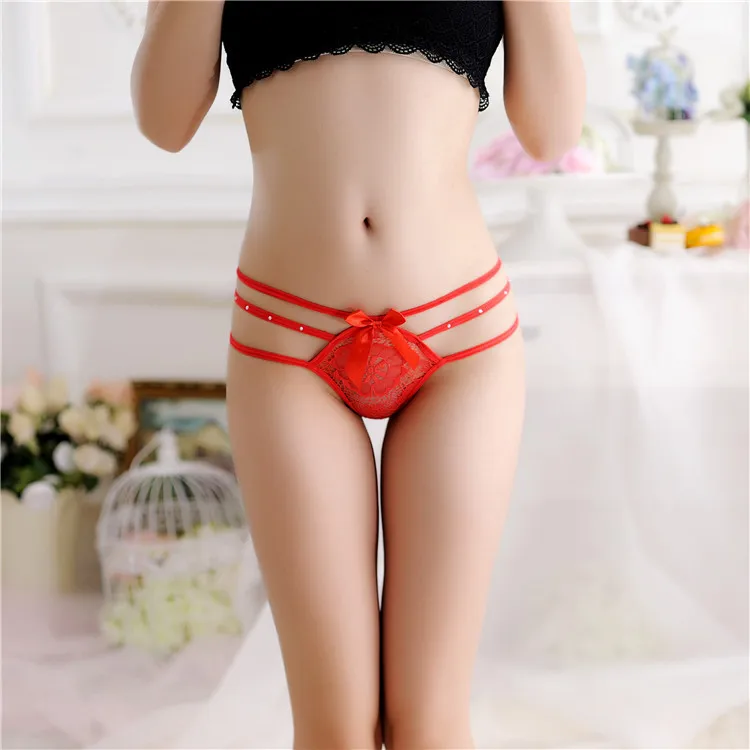 Stock Women Sey G-String Thongs Fashion Intimates Briefs Women Lace Underwear Breathable Lingerie Girls Panties Bandage With dia