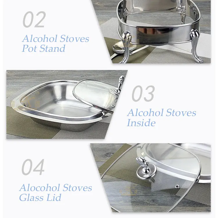 Stainless steel hotel buffet chafing dish FT-02405