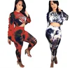 H805 Halloween tiger head Ladies women rock sexy long sleeve burning two pieces suit