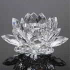 Clear crystal glass lotus for Buddhism gift, crystal flower for decoration