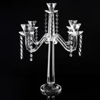 Wholesale Luxury Crystal Candlestick Candle Holder 5 Arms Crystal Candelabra
