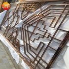 L1002 The Antique Design Mirror Brushed Stainless Steel Partition Wall Screen Divider
