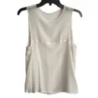 New Arrival 100% Silk Georgette Washed Fabric High Grade Sleeveless Ivory Tops for Sexy Lady