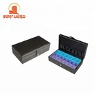 leather pill box Extra Large Pill Organizer 7 Day Weekly with XL Cute Travel Case