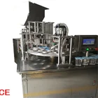 guangzhou fuhe machine KIS-1800 Rotary paper plastic yogurt cup fill seal machine for water paste powder