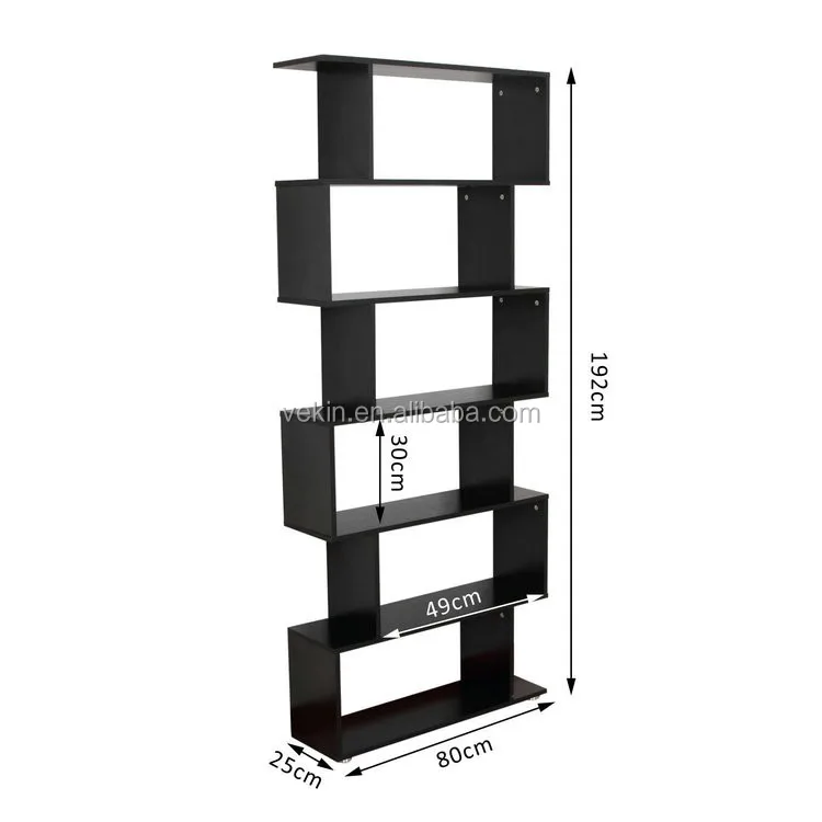 C-039 6 Tier Tall Wood Cabinet Bookshelf  (2).jpg