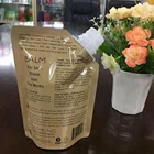 Custom Made Liquid Drink Packaging Spouted Bag / Laminated Material Brown Kraft Paper Spout Pouch For Beverage