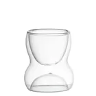 mouth blown borosilicate double wall glass drinking tea cup