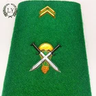 100% Cotton Factory Wholesale Custom Africa Military Army Soft Metal Uniform Shoulder Board