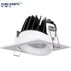 Aluminum housing glass cover recessed mounted down light COB ceiling spotlight 7w 10w 15w 30w LED spot light