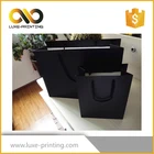 Low cost handmade retail matte black paper bag wholesale