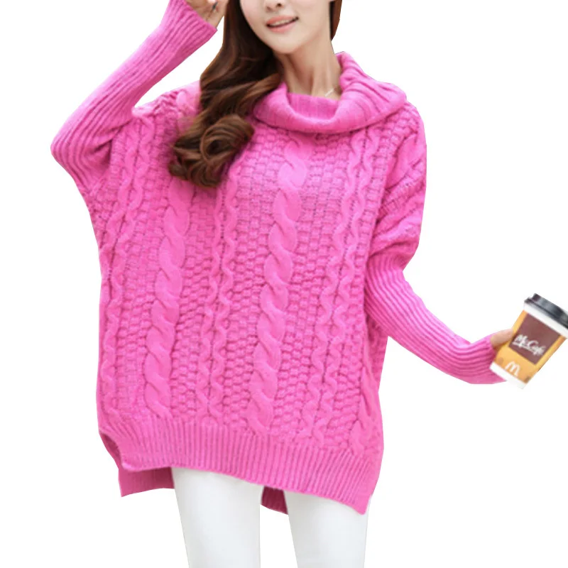 Pull Femme Womens Jumpers 2015 Korean Sweaters Turtleneck Autumn Winter Sueter Sweter Mujer Tricot Knitted Oversized Pullovers