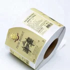 adhesive label maker customized wine label gold foil stamp sticker