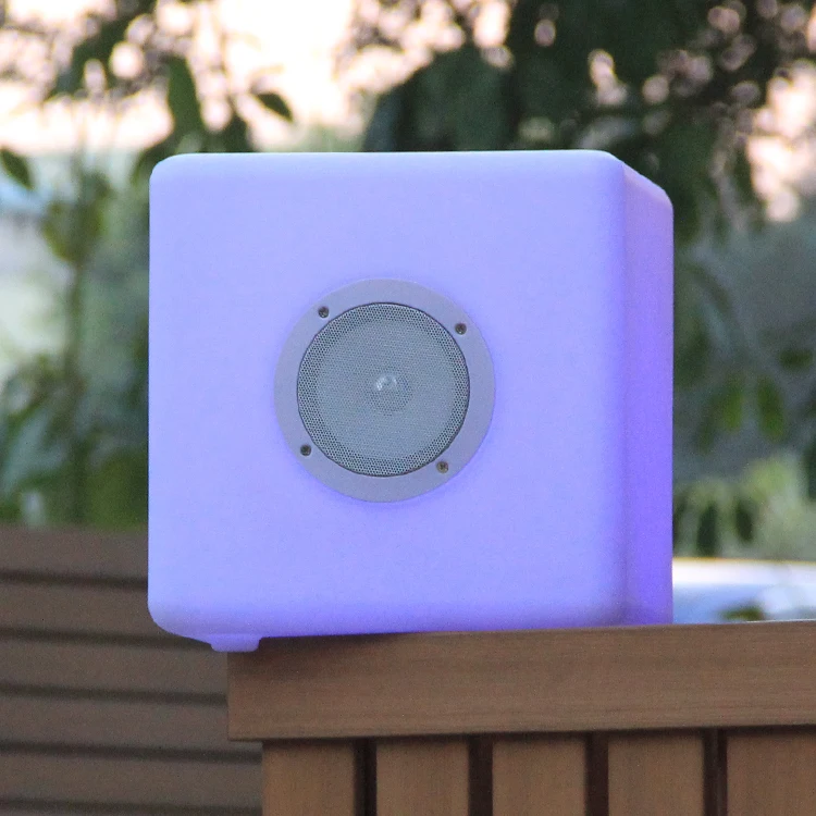 Portable audio player cube shape led speaker - ANKUX.COM