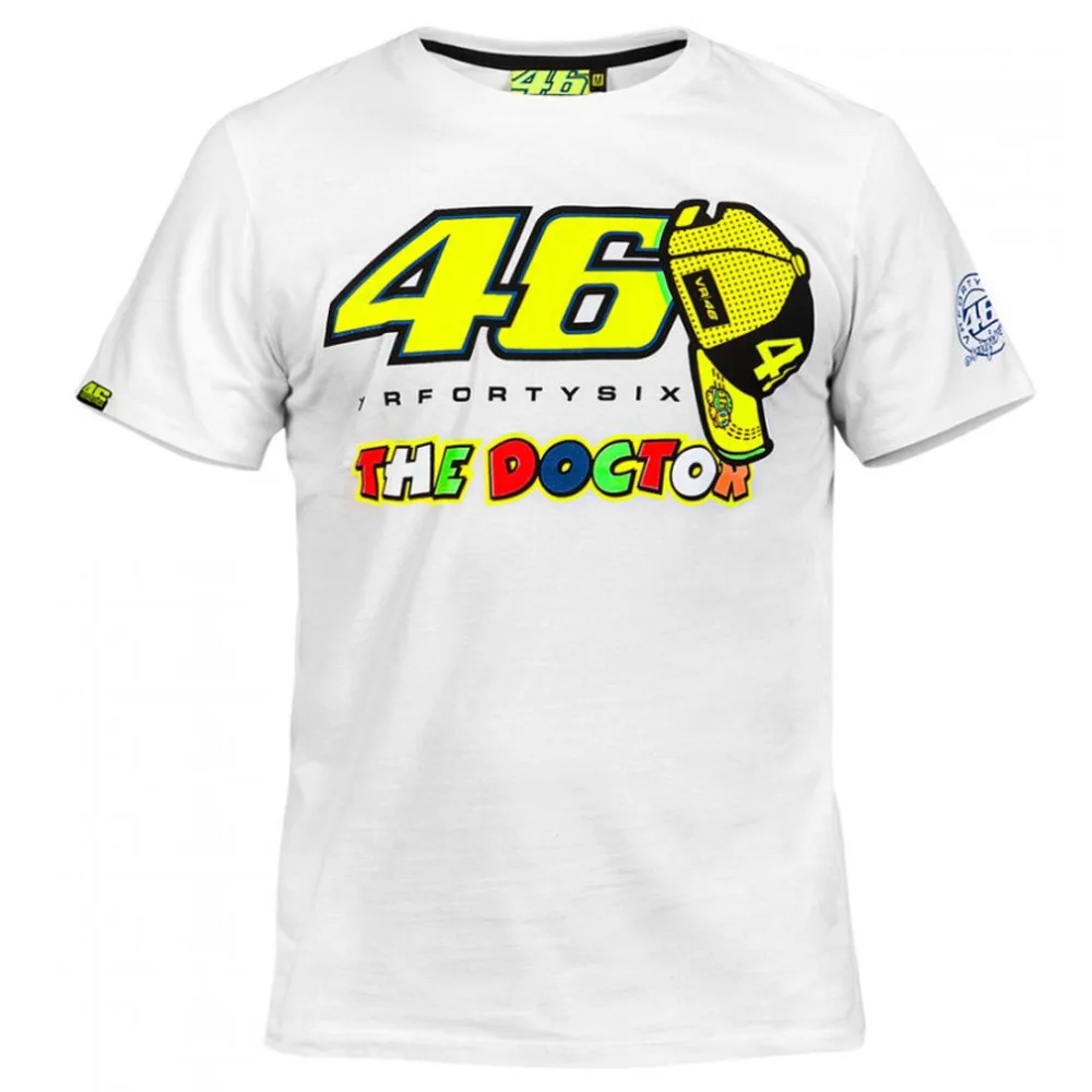 2017 rossi vr46 t-shirt 46 the doctor moto gp monza cotton t