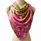 Hangzhou Wholesale Elegant New Big Size Hand Paint Twill Uniform Silk Scarf for Women