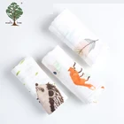 Muslin tree baby 28*26cm printed newborn 100% cotton baby bath towel