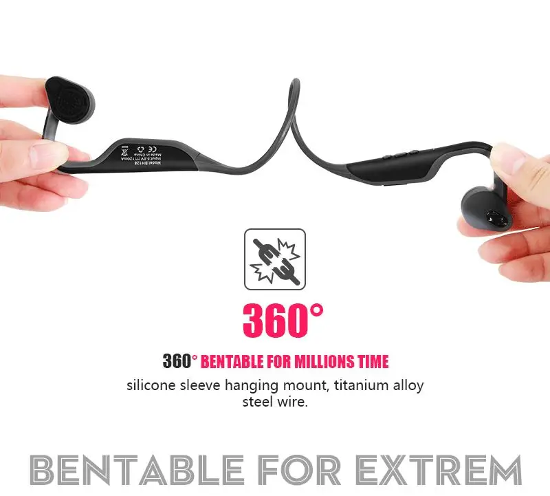 Bone conduction wireless bluetooth headphone with microphone for samsung xiaomi huawei iphone - ANKUX.COM