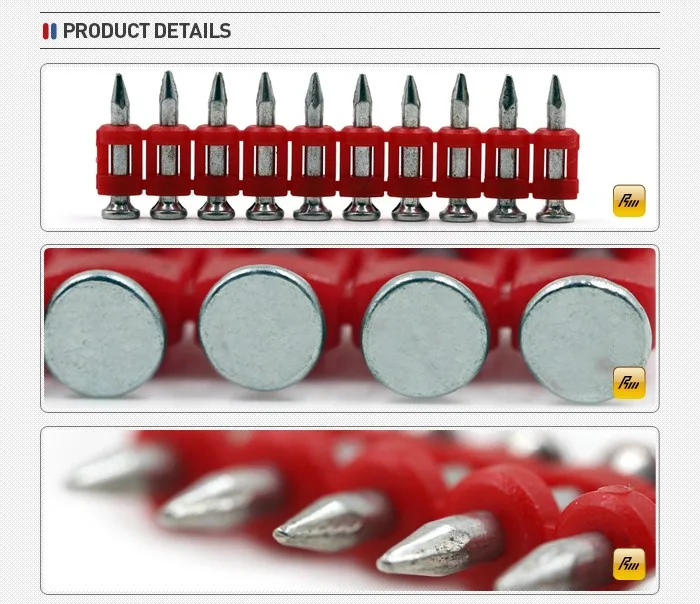 2.7*27 Various Galvanized Gas Pin Nail for Gas Nailer HILTI GX120 with high speed