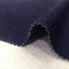 320g plain looped cotton lycra knitted stretch denim fabric wholesale for denim coats