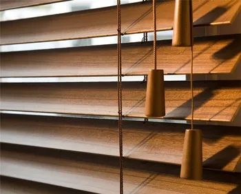 25mm 35mm 50mm Wooden Venetian Blinds With Ladder Tape Wood Blind Slat Clic String External