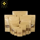 biodegradable transparent cookie packaging opp zipper lock paper bag for packing