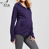Pre-pregnancy Size Maternity Women Workout Jacket Fleece Warm Full Zip Winter Hoodie Jacket