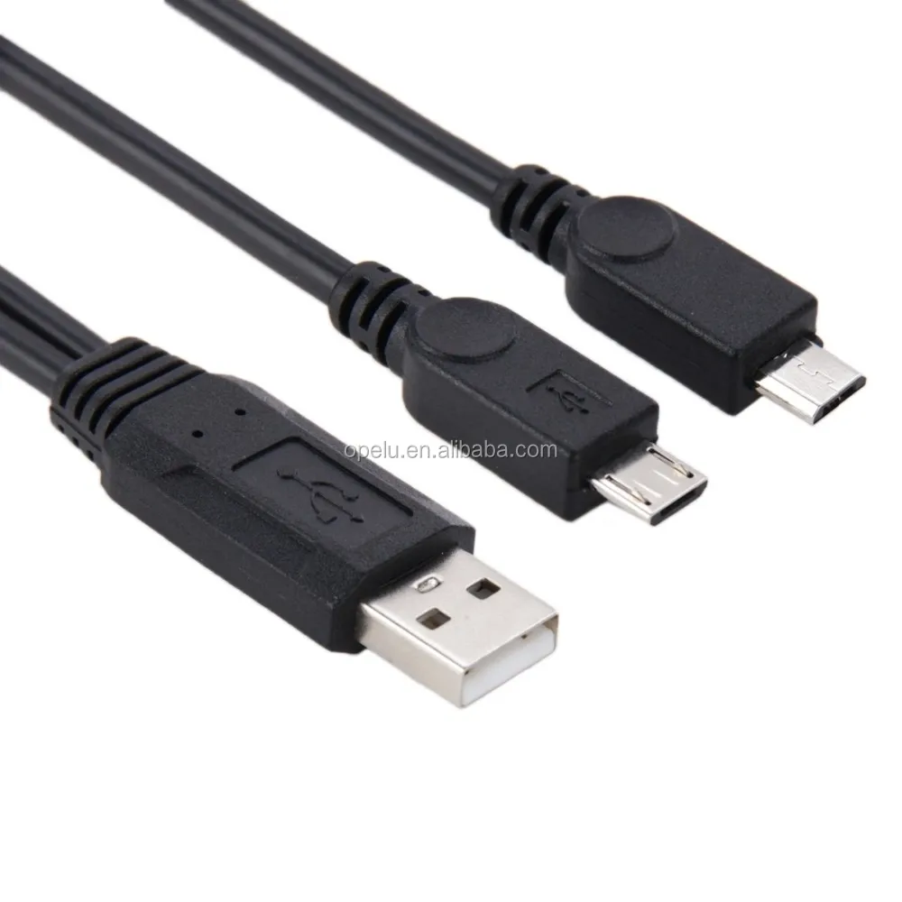 Hot USB 2.0 Male To Dual Micro Male USB Adapter 2 in 1 USB Cable for Mobile Phone - ANKUX.COM