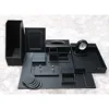 Luxury Black Business Table Organizer 11 Pieces PU Leather office Desk Set