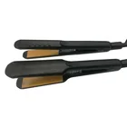 140-220C hairdresser use hair straightener flat iron titanium