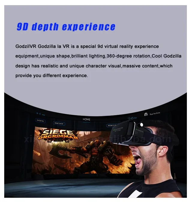 godzilla 2 seats 9d vr simulator 9d vr cinema virtual reality