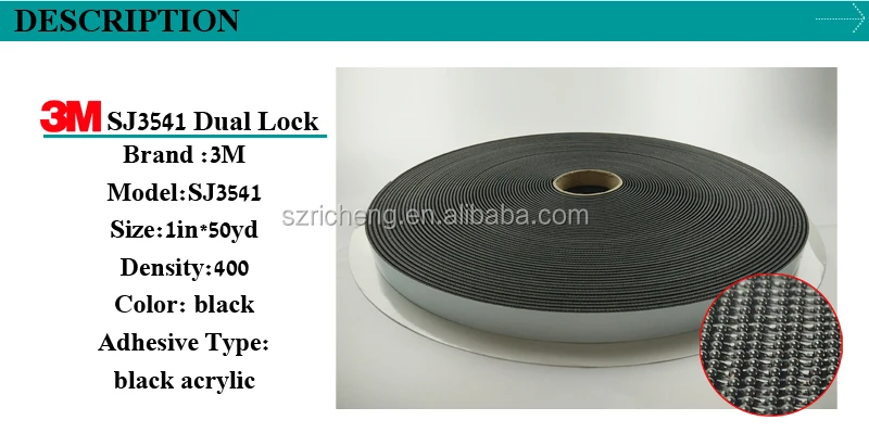 3M™ Dual Lock™ Fastener Tape, 1 x 4.9 Yd., Black