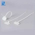 Cable name tie mountable head ties / cable clips self adhesive