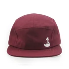 China Wholesale 100% Cotton Custom red 5 Panel Hats
