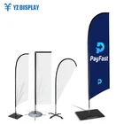 Flying Banner Display Feather Portable Decorated Outdoor Promotion Beach Flag