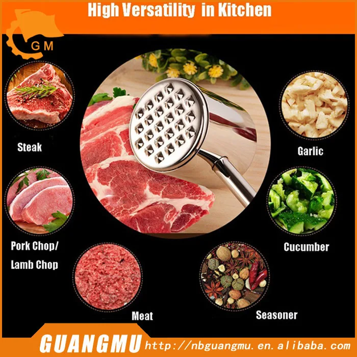 meat tenderizer mallet, top quality stainless steel hammer for