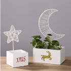Garden Plant Pot New Design Home And Garden Flower Iron Wire And Wooden Plant Pot For Succulent