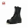 classic black genuine leather swat working boots for men