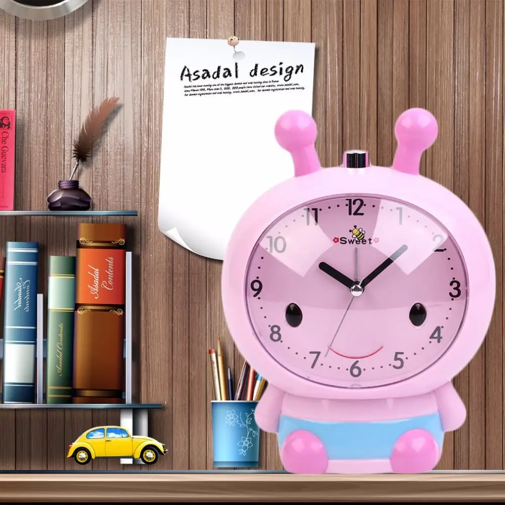 Little Bee Style Sweet Silent Alarm Clock Fashion Personality Lazy Gift For Student Children Alarm Clock Near Bed Necessary
