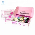 Custom printed beautiful luxury corrugated flower bouquet shipping box