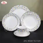 High quality 72 pcs dinner set with colorful dot pattern YG17228
