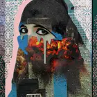 Fashionable interior wall picture woman portrait canvas modern islamic art painting
