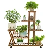 Wooden Plant Flower Display Stand Wood Pot Shelf Storage Rack Strong and firm